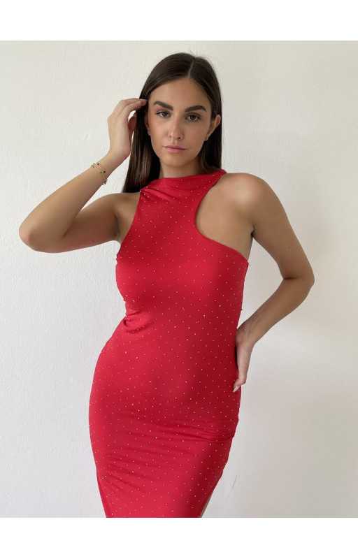 Červené šaty s trblietkami CARMEN Červené šaty s trblietkami CARMEN